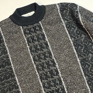 Vtg Oggi Mode Sweater Size 1X Made In Italy Wool Blend 90s Eclectic Grampa Core